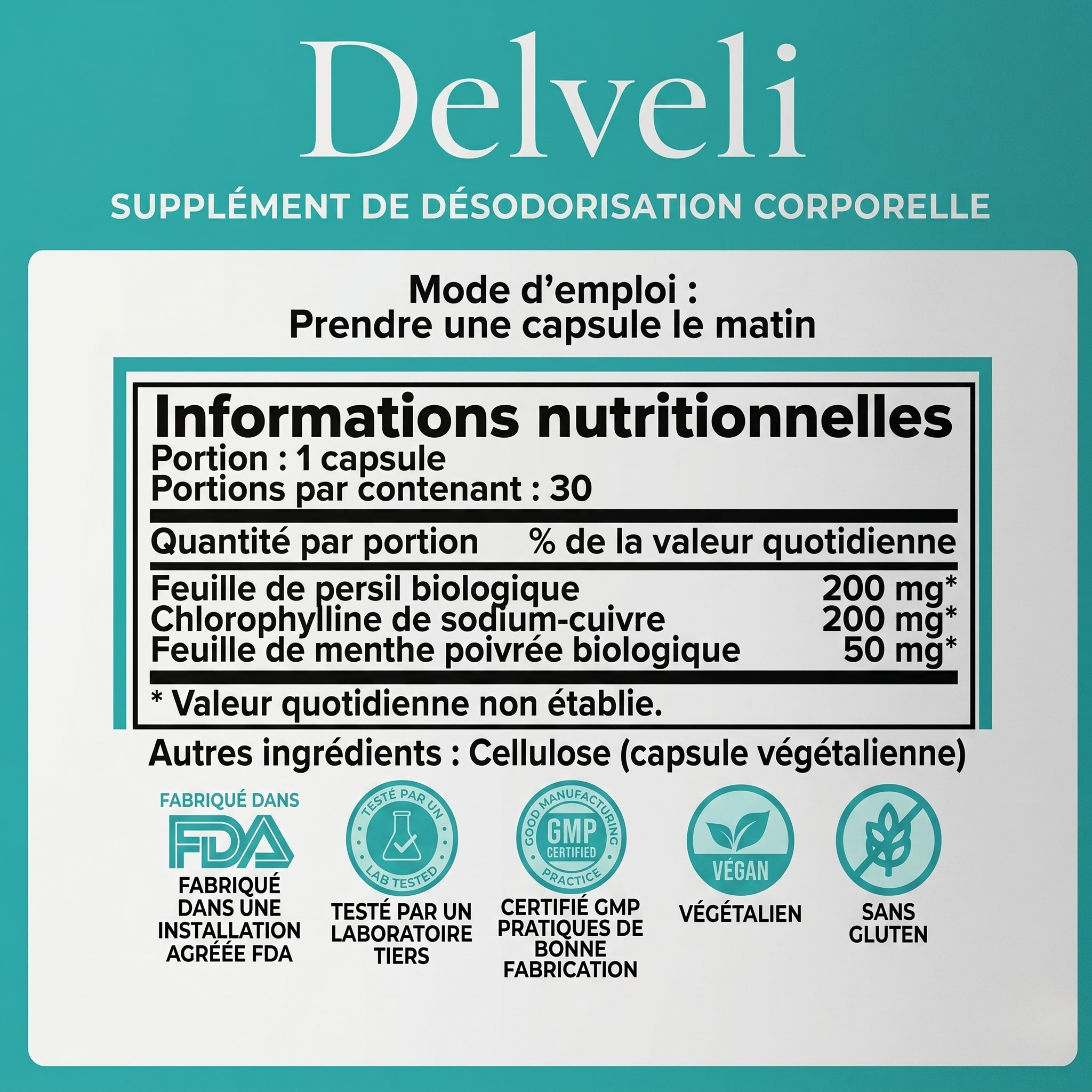 Complément anti-odeur Delveli™